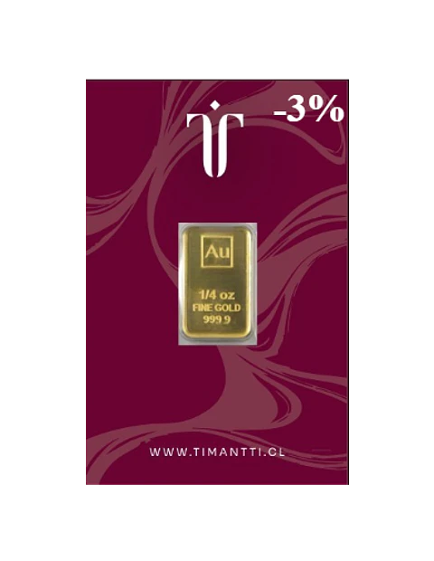 Lingote 1/4 Onza 24K $1.131.000 ($1.170.000)