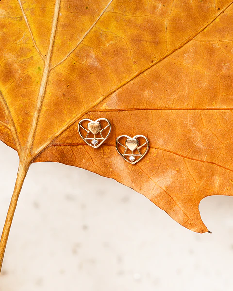 Aros Corazón Calado
