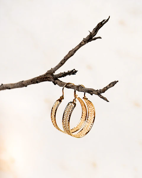 Aros Argollas Filigrana 