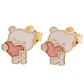 Aros Infantiles Osito Esmaltado - Miniatura 1