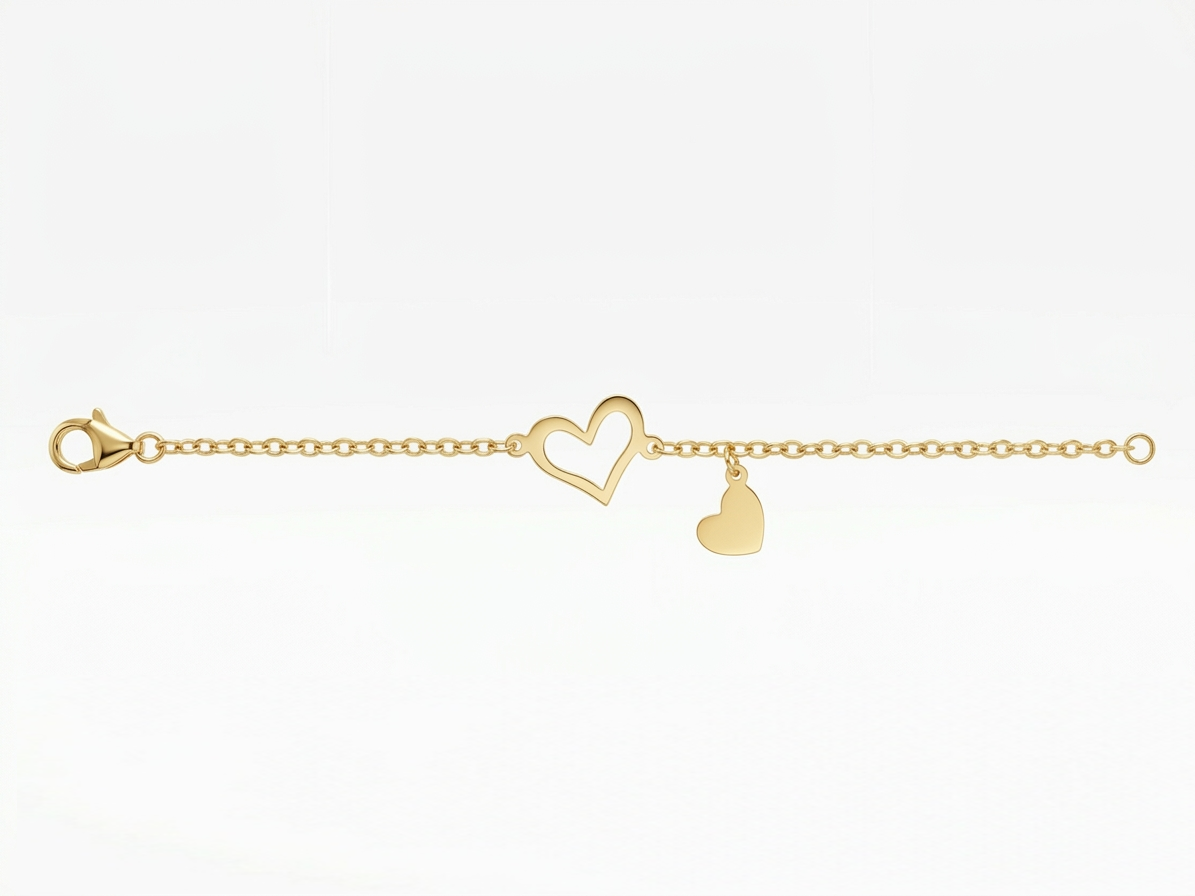 Pulsera Dos Corazones  2