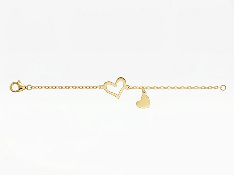 Pulsera Dos Corazones 