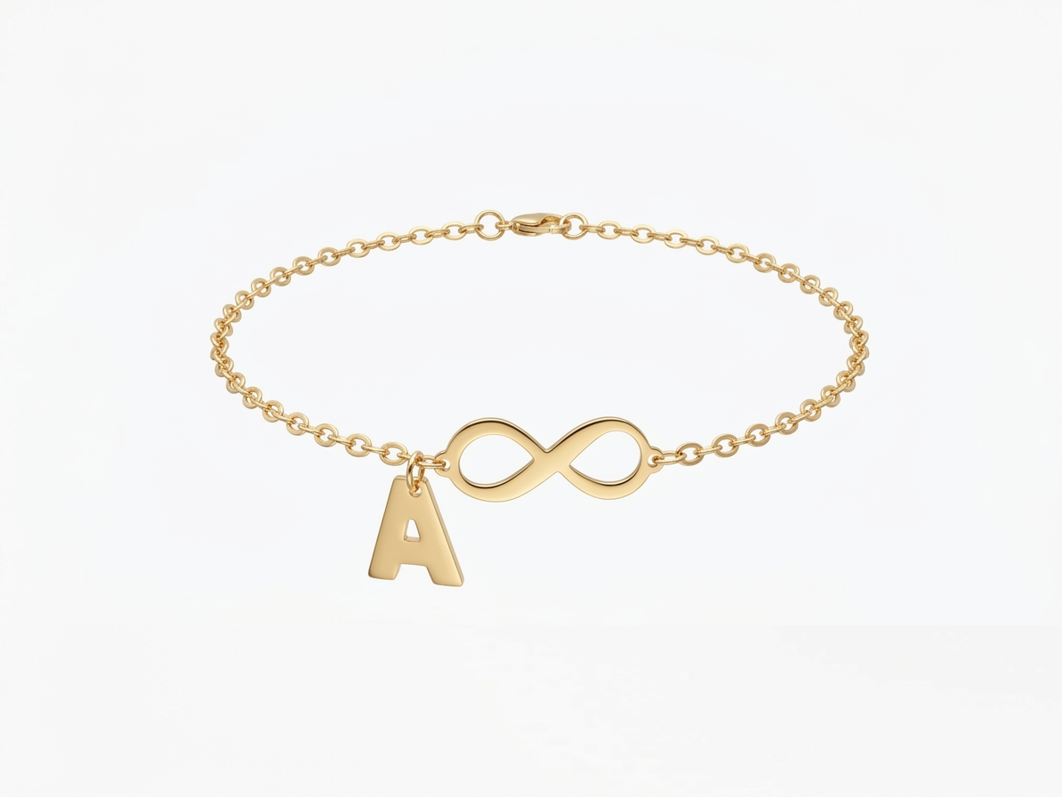 Pulsera Infinito con Letra 1