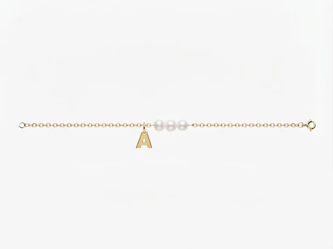 Pulsera Perlas & Letra