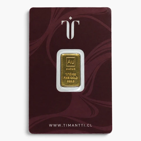 Lingote de oro 1/10 Onza-24K  $418.500 ($465.000)