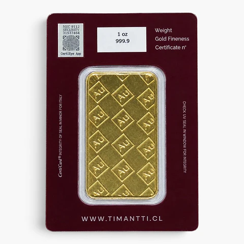 Lingote de oro 1 Onza-24K  $4.198.500  ($4.665.000)