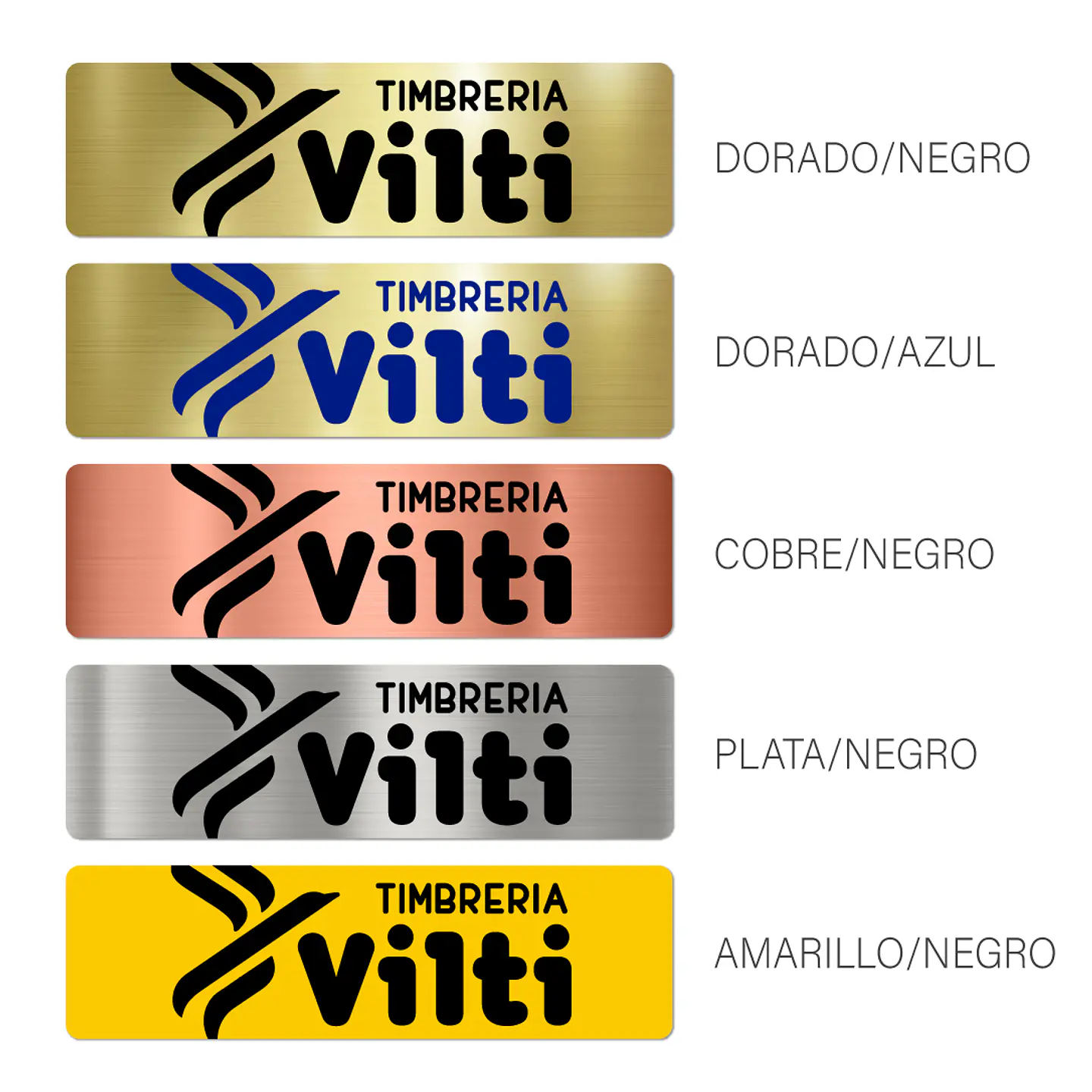 Placa Identificación Casco Personalizadas, Ancho 6cm, Vilti® 3