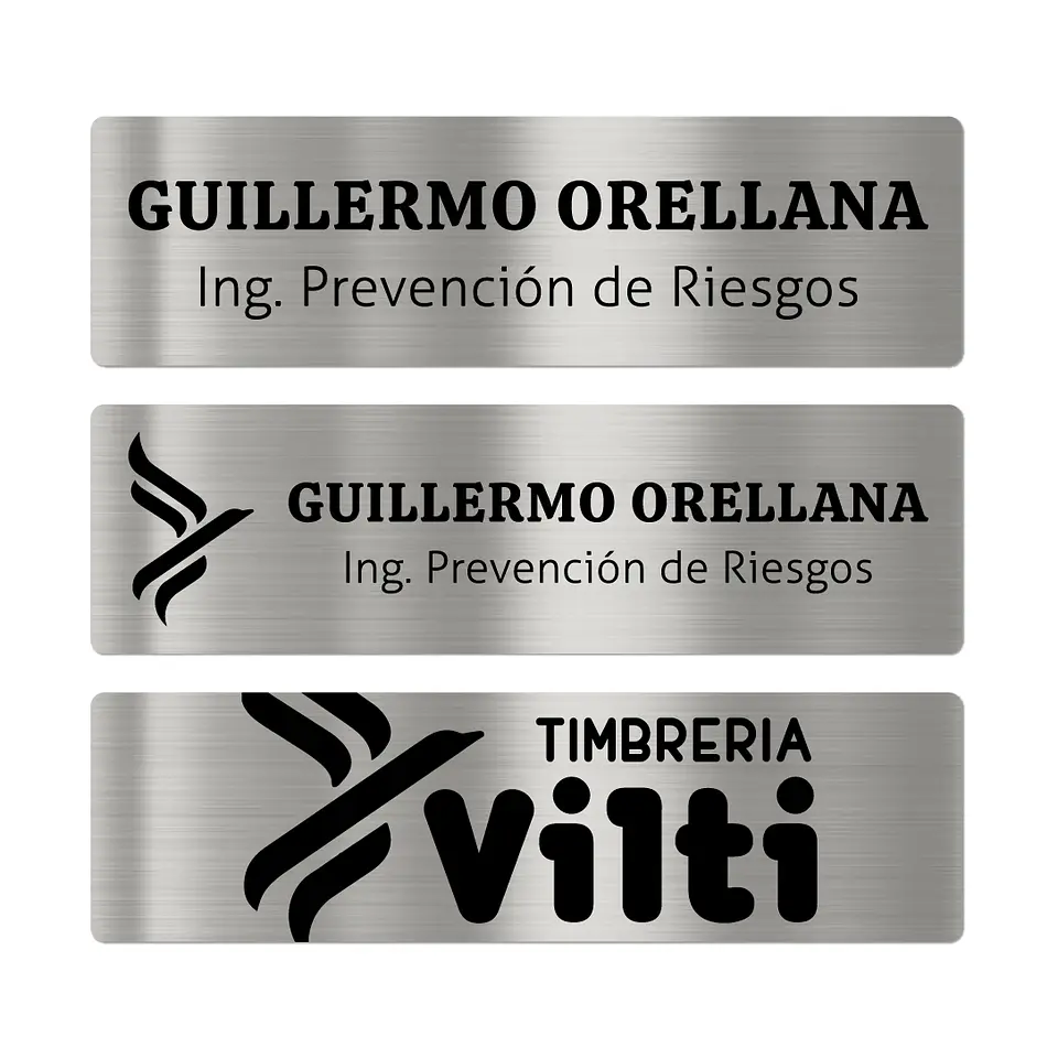 Placa Identificación Casco Full Personalizable Vilti® 22