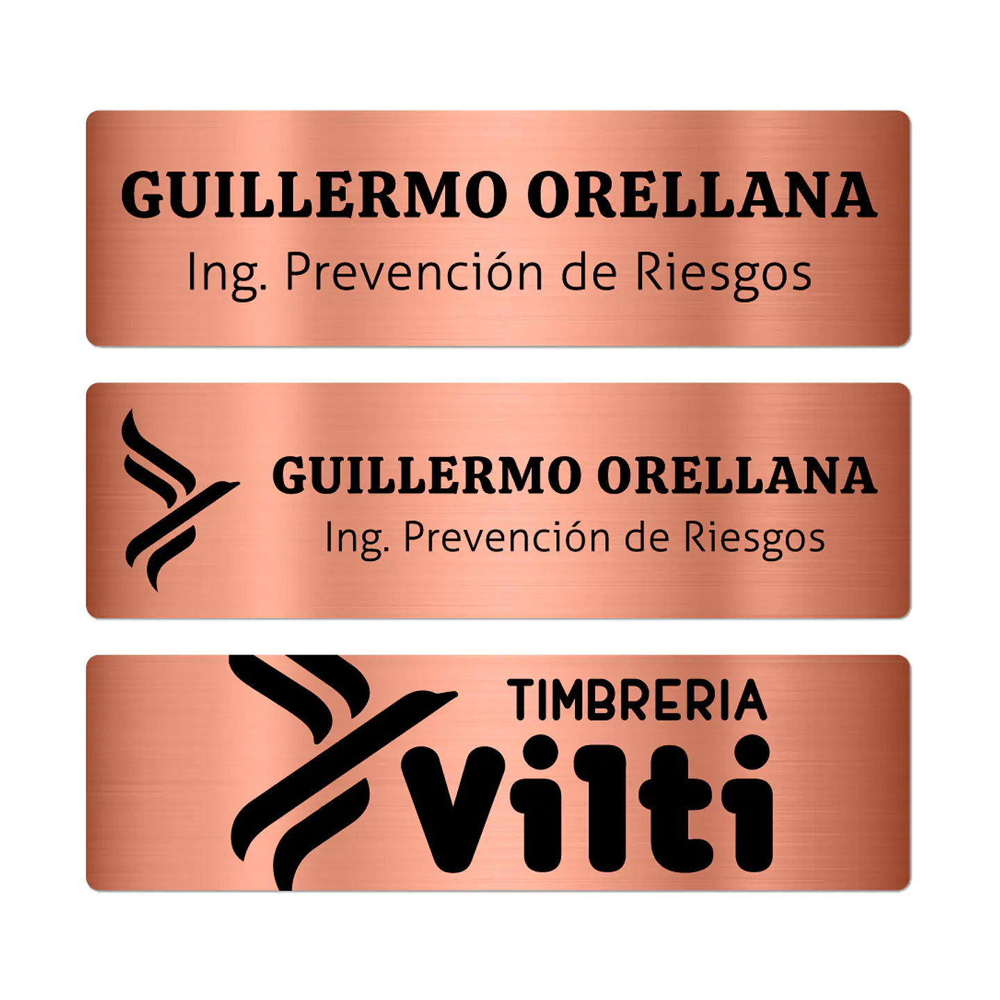 Placa Identificación Casco Full Personalizable Vilti® 23