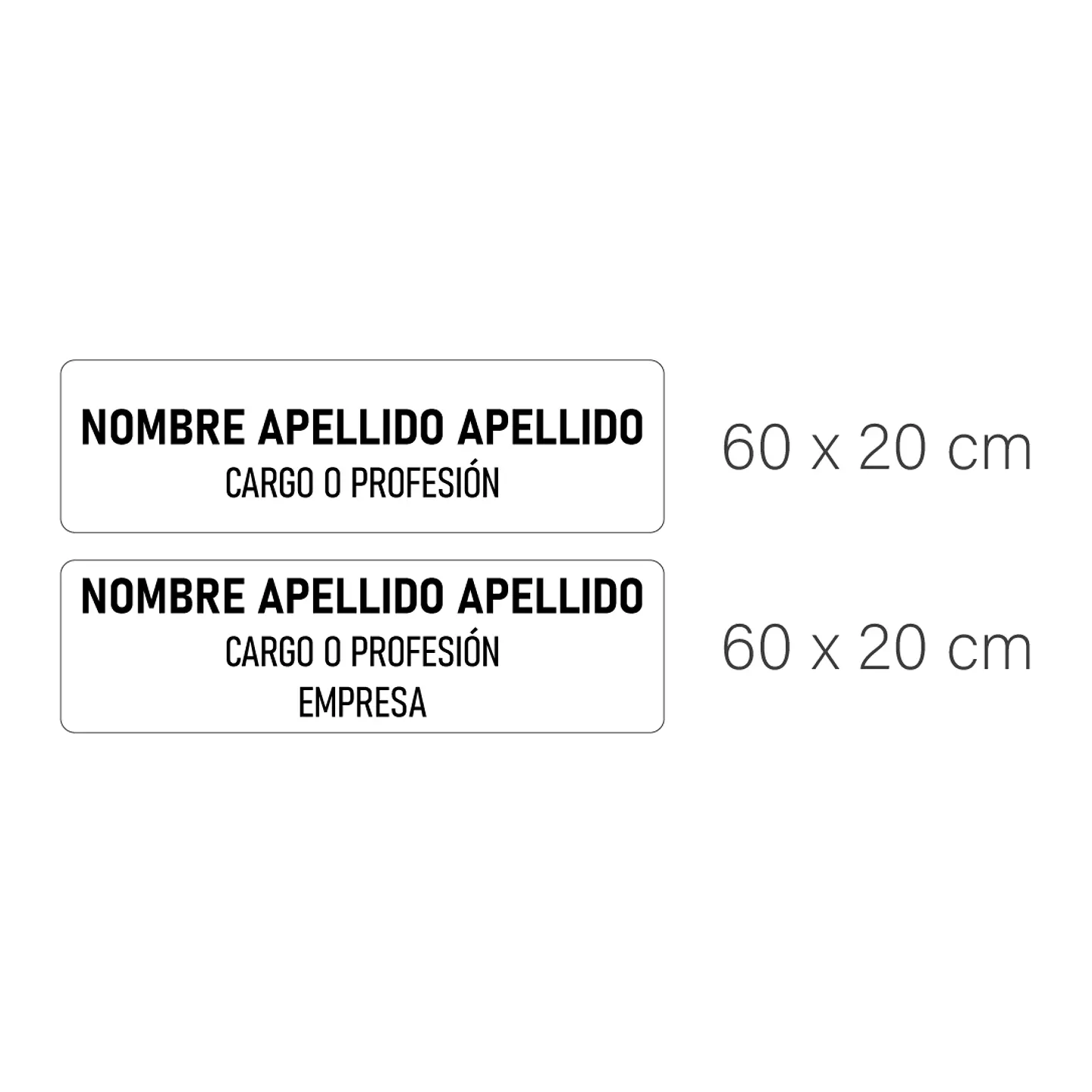 Pack 20 Placa Identificación Casco Simple XS, 6x2cm Vilti® 3