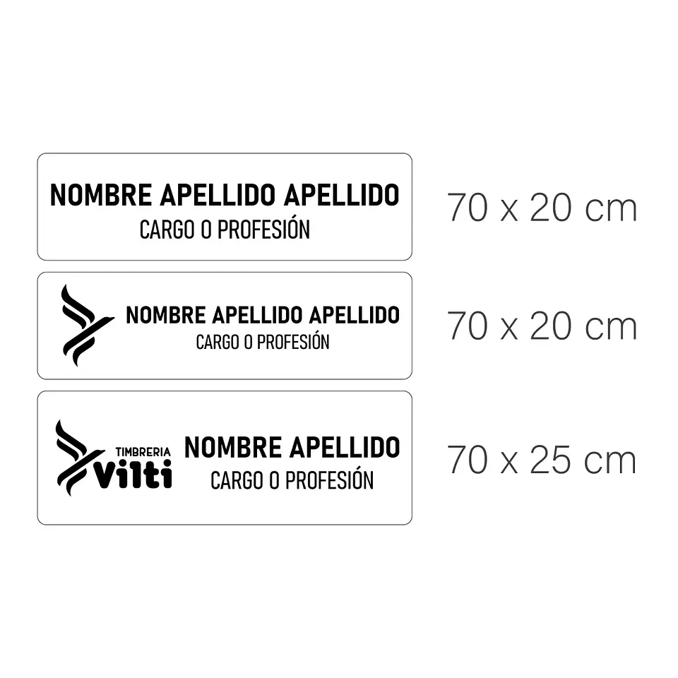 Pack 50 Placa Identificación Casco Plus S, 7x2,5cm, Vilti® 3