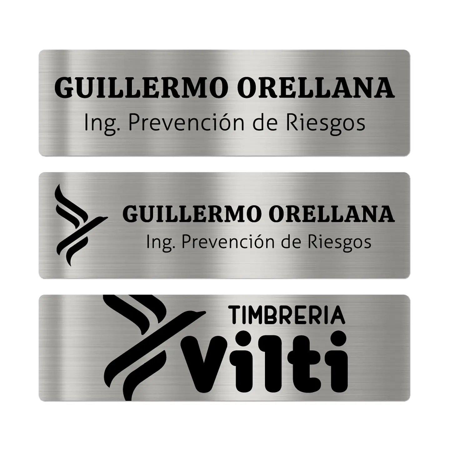 Pack 50 Placa Identificación Casco Full Personalizable Vilti® 22
