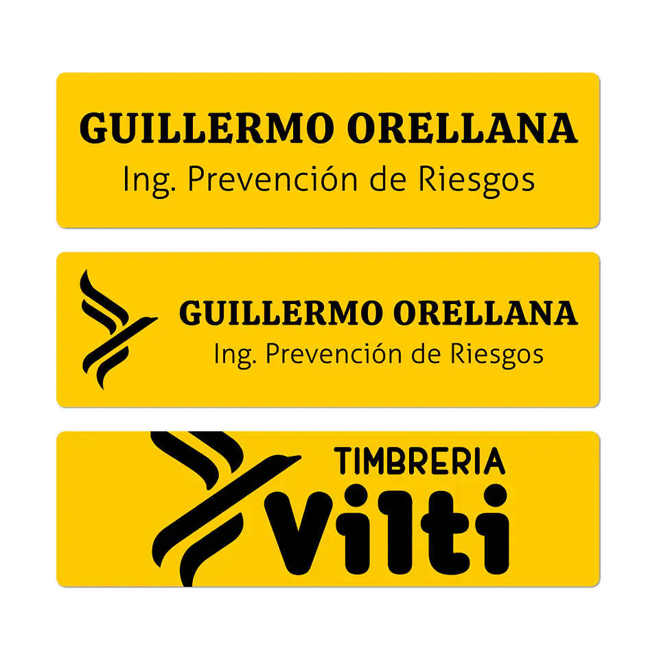 Pack 50 Placa Identificación Casco Full Personalizable Vilti® 24