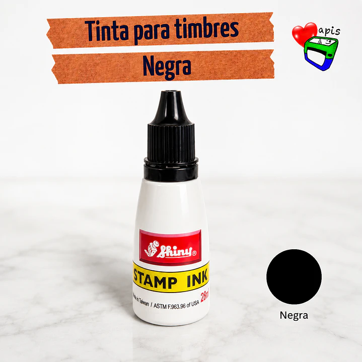 Recarga de tinta Negra 28 ml, marca Shiny 1