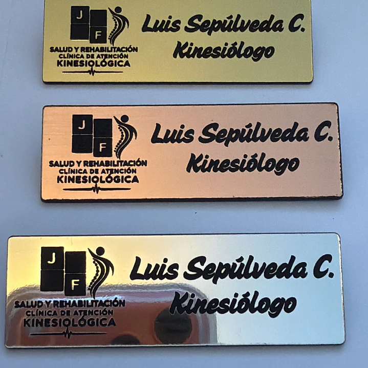 Piochas corporativas personalizadas 6x2 cm (Dorado, Plateado, Bronce) 3