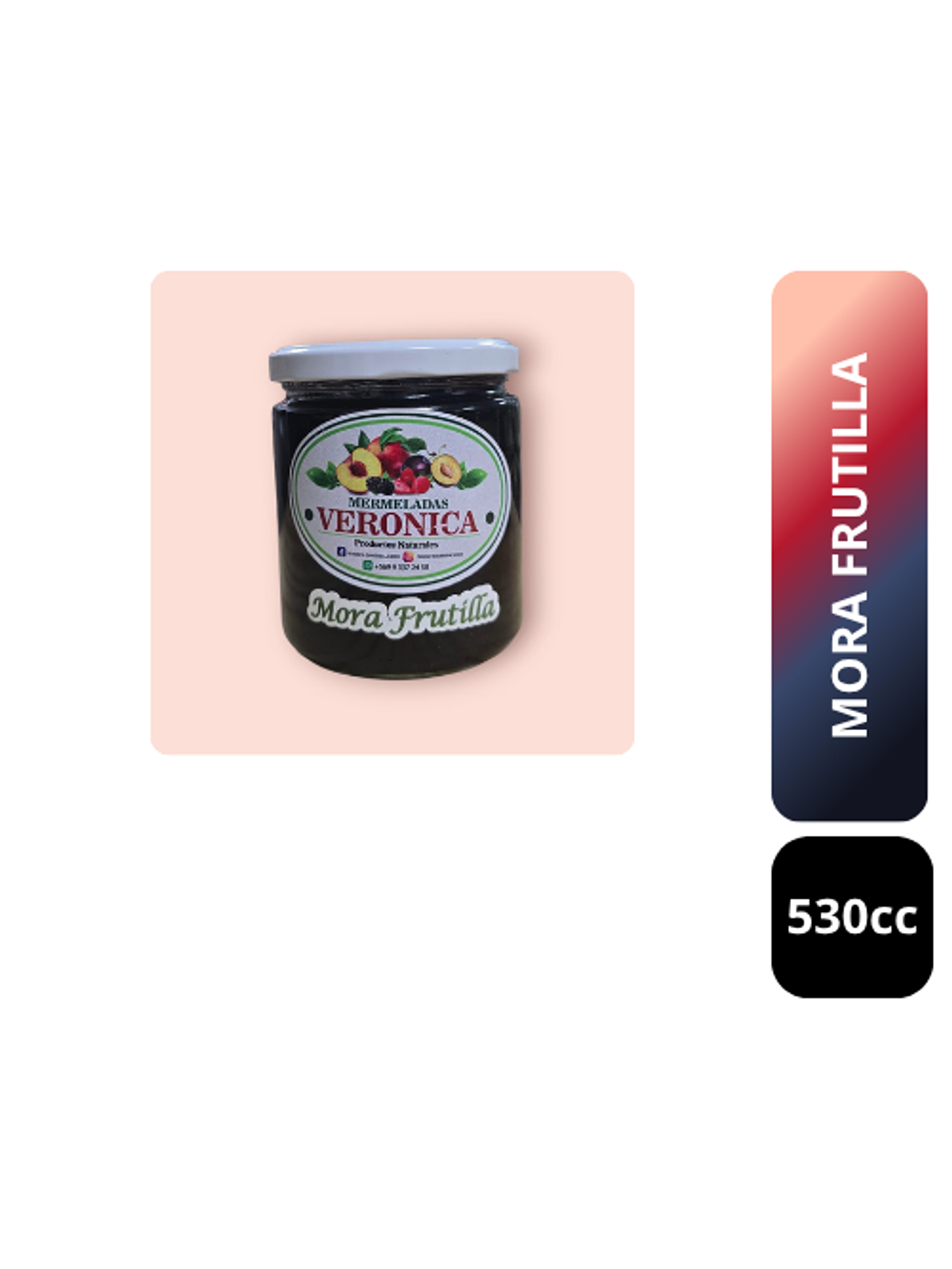 Mermelada de Mora con Frutilla 530cc 1