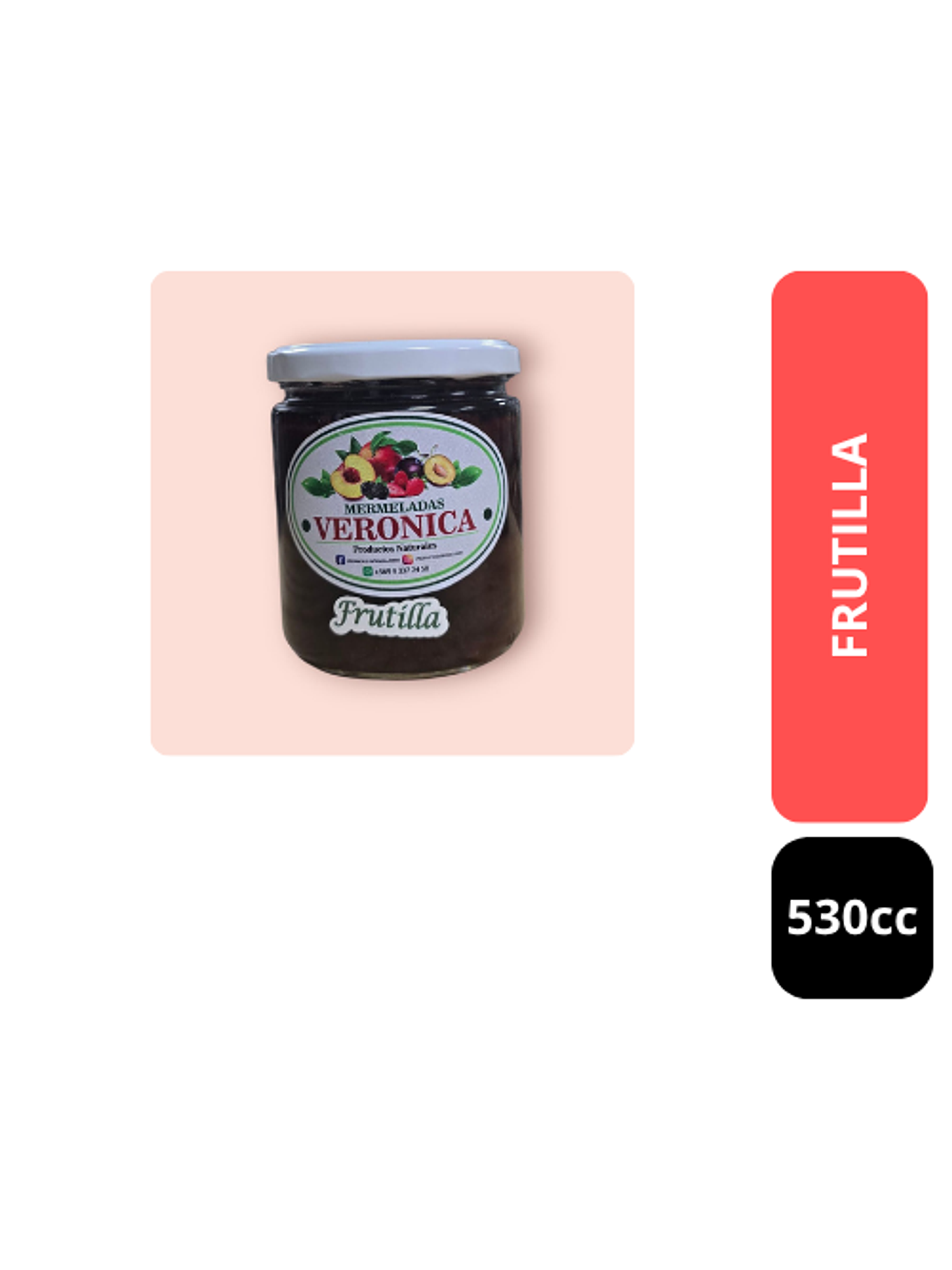 Mermelada de Frutilla  530cc 1