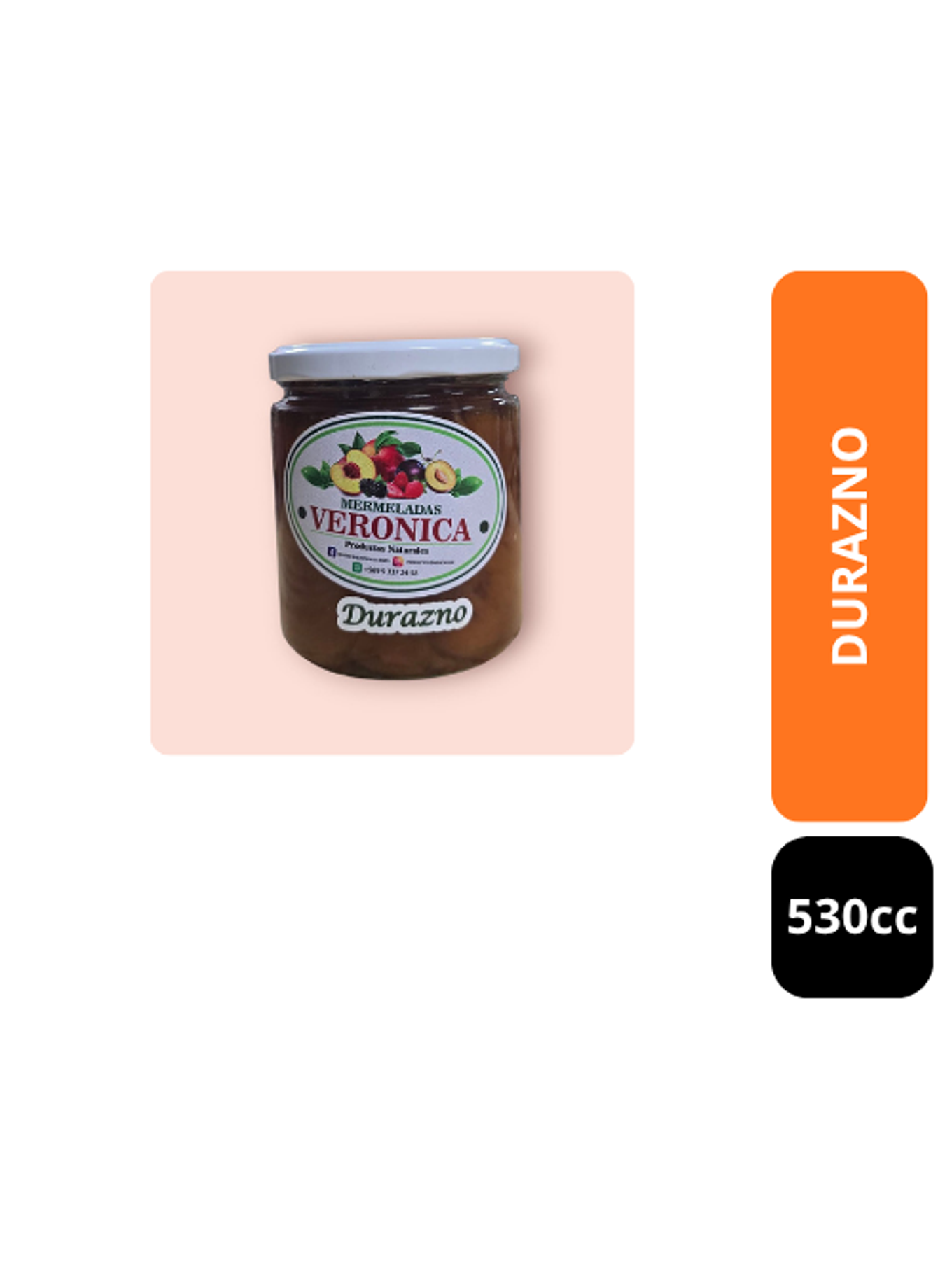 Mermelada de Durazno  530cc 1