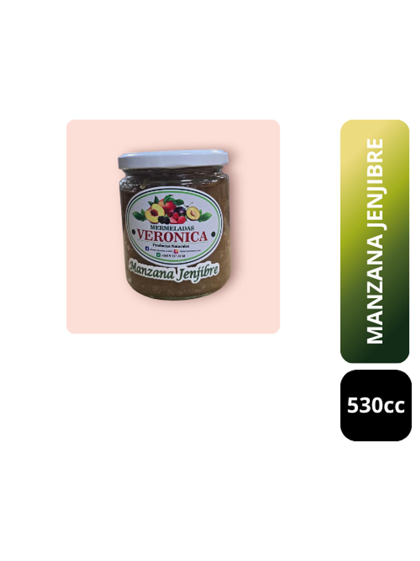 Mermelada de Manzana con Jenjibre  530cc 1