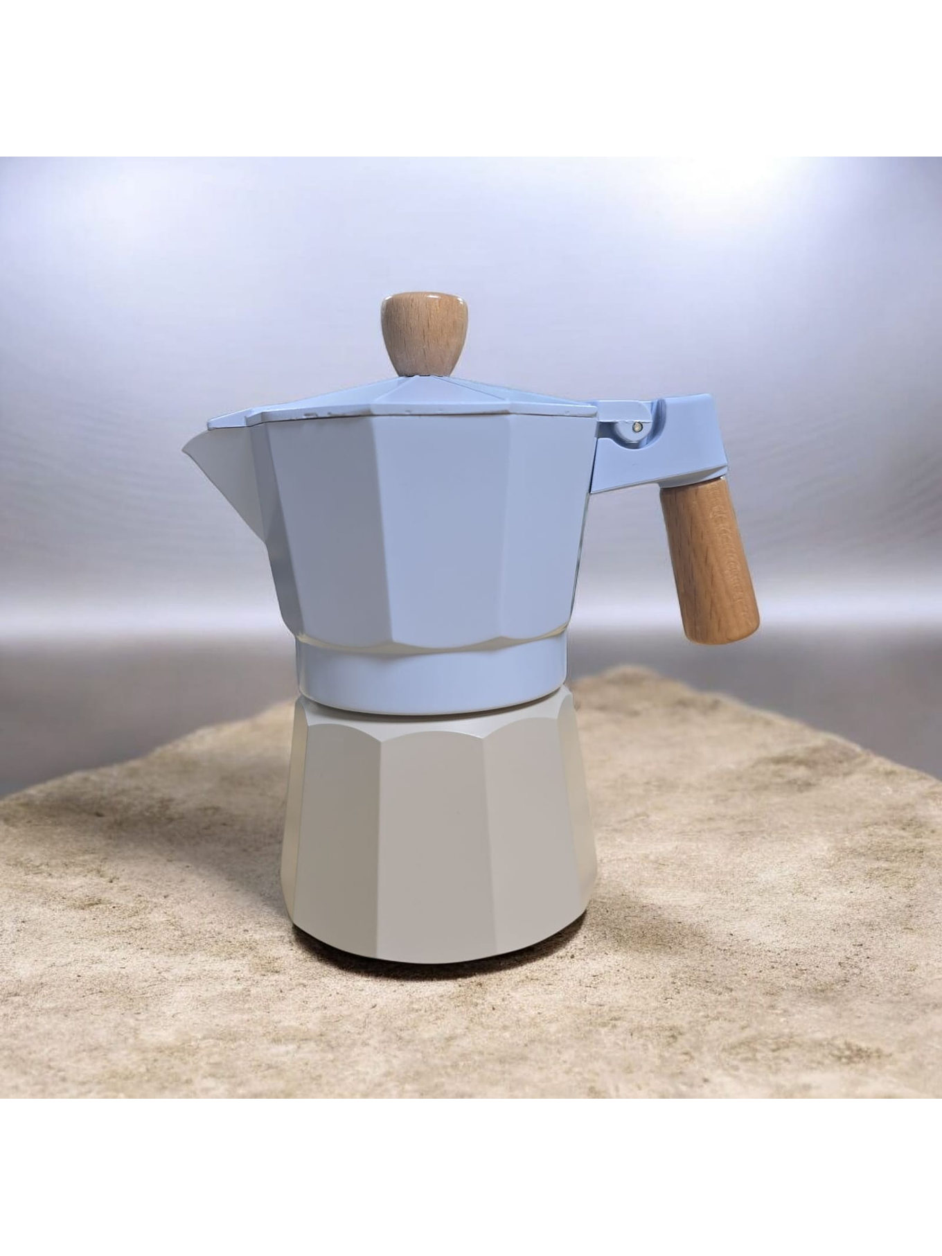 CAFETERA ITALIANA 3 TAZAS BICOLOR 1