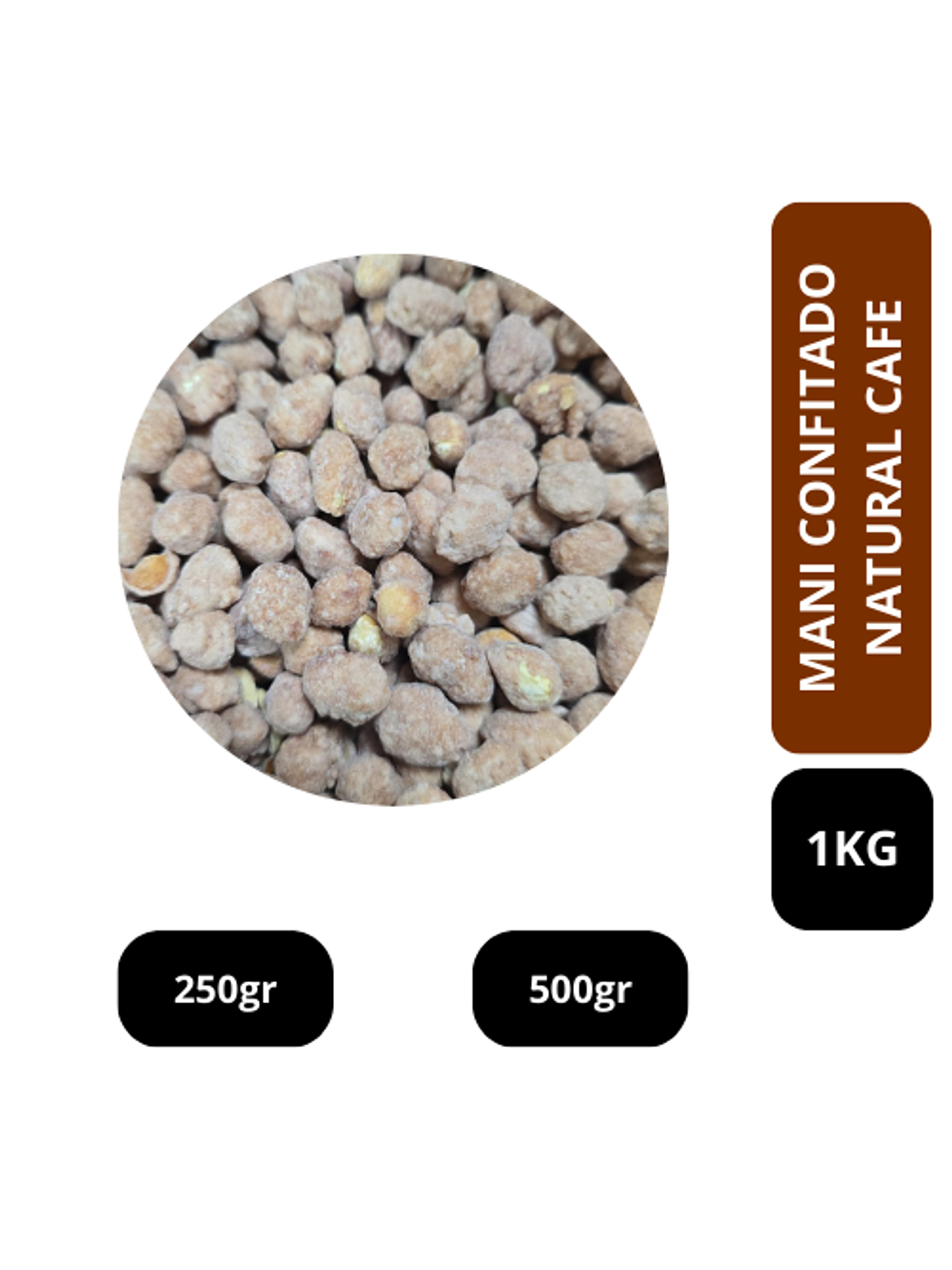 Maní Confitado Natural Color Cafe 1