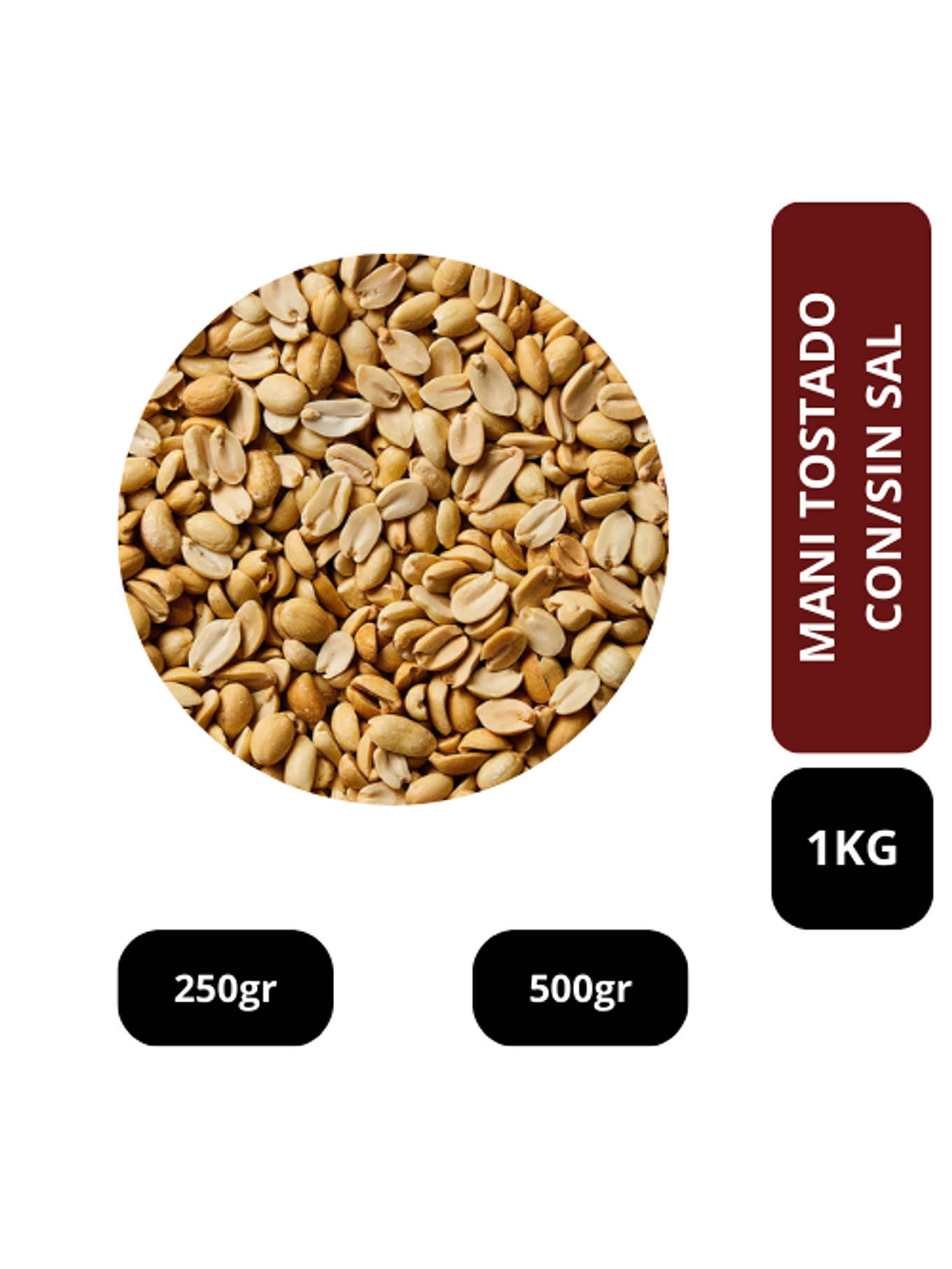 MANÍ TOSTADO CON/SIN SAL 1