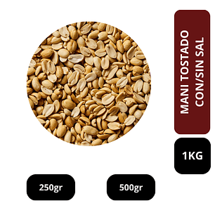 MANÍ TOSTADO CON/SIN SAL
