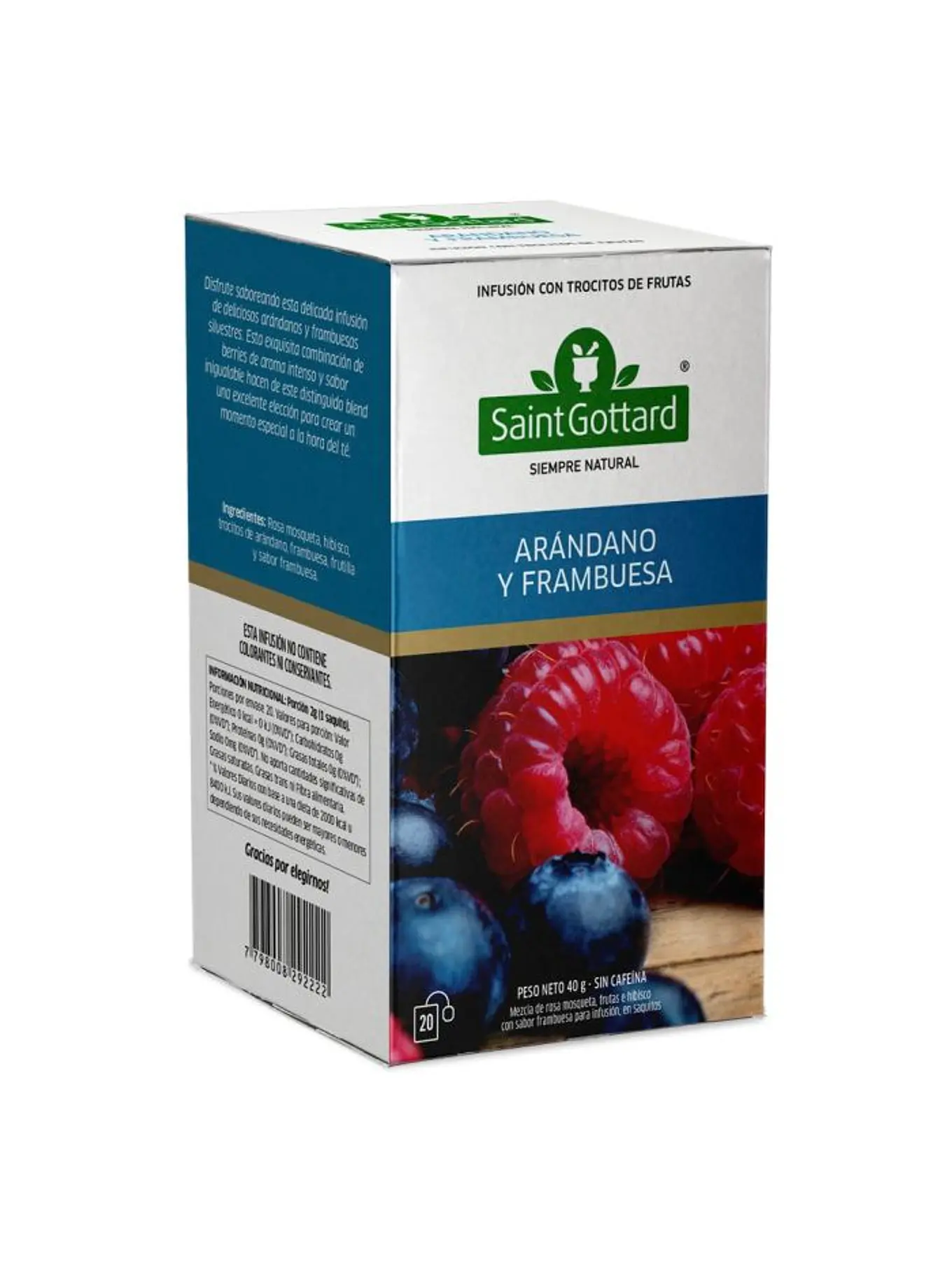 Té De Arándano Y Frambuesa X20 Saint Gottard 1