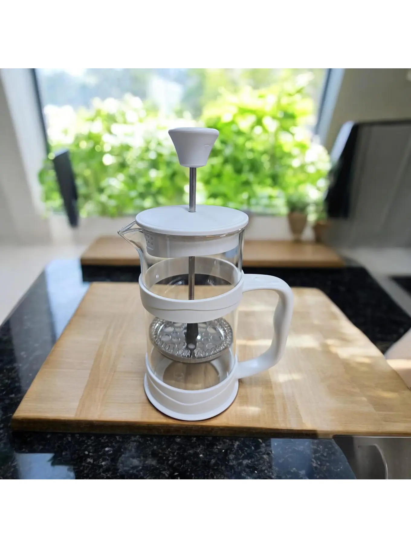 CAFETERA FRANCESA BLANCA 350CC 1