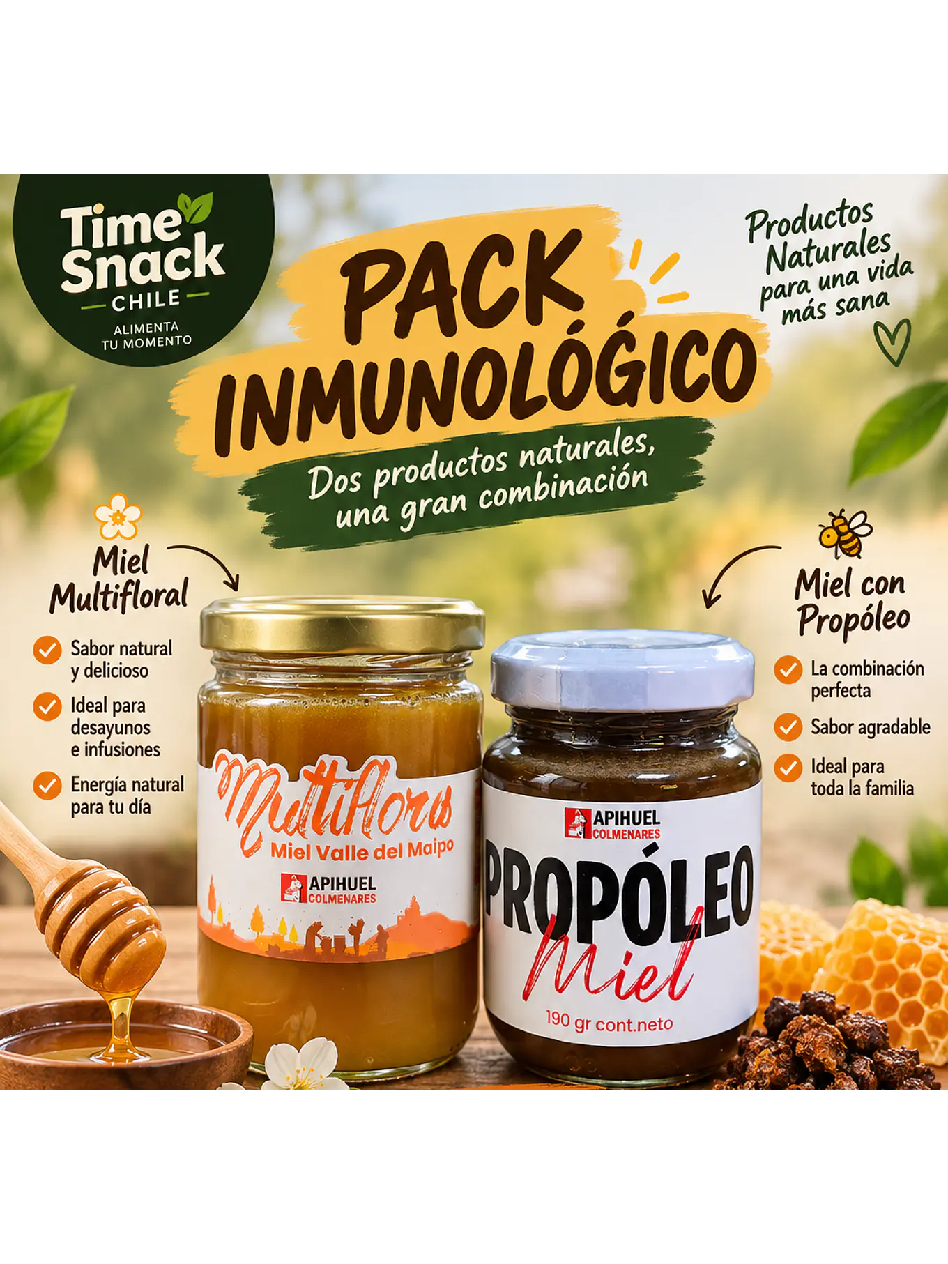 PACK INMUNOLÓGICO TIME SNACK CHILE 1