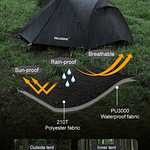 PACOONE Ultralight 20D Nylon Camping Tent