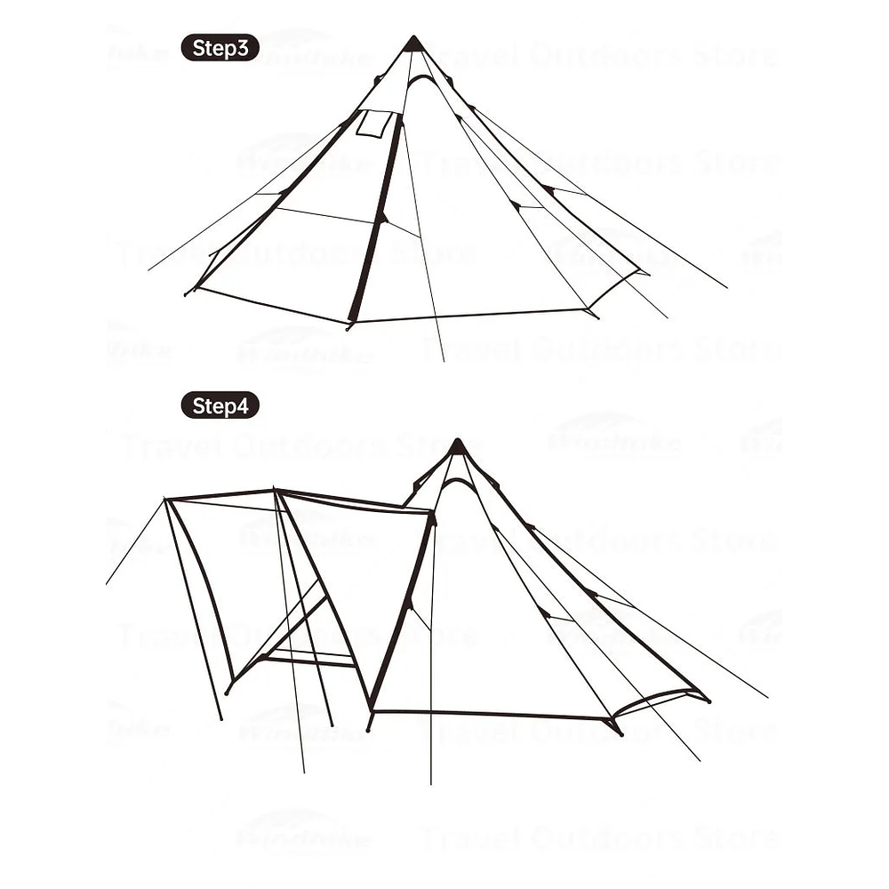 Naturehike Ranch Pyramid Tent Octagonal 5-8 Persons