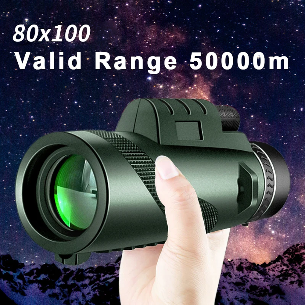 80x100 HD ZOOM Powerful Monocular Telescope Portable Binoculars