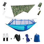 Camping Hammock With Mosquito Net And Rain Tent 