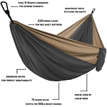 ZOWEE Parachute Hammock with straps and carabiner