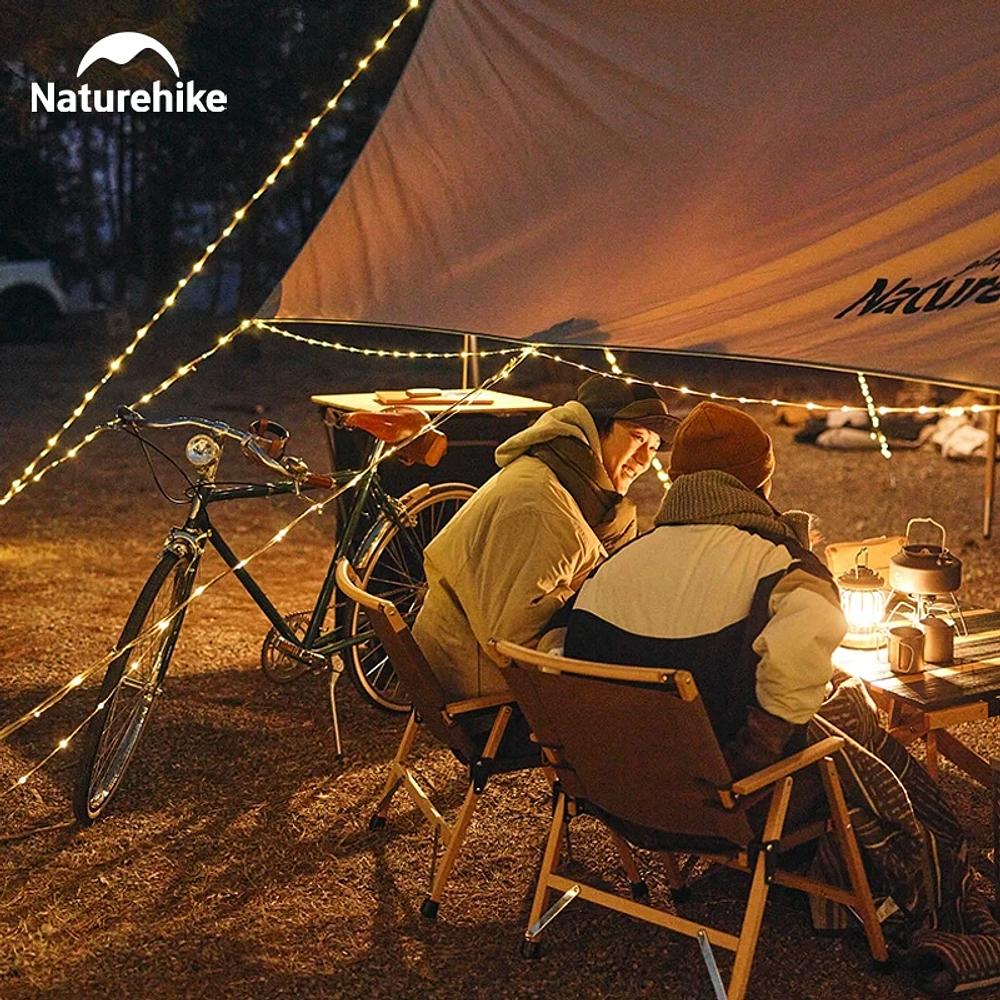 Naturehike 10m Camping String Light Ip44 Waterproof with 8 Modes