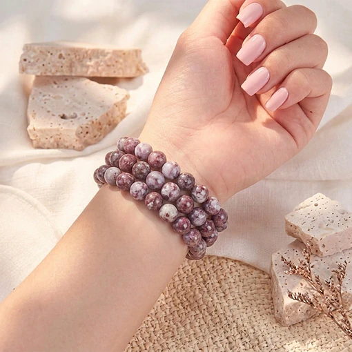 Brazalete de Turmalina Rosa Natural