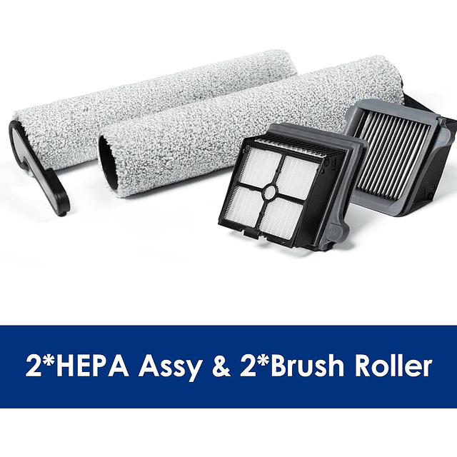 Kit 2 Filtro HEPA y 2 Brush Roller (Rodillo) para Floor ONE S7 Pro