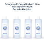 Pack 4 Detergentes Ecovacs Deebot 1 Litro