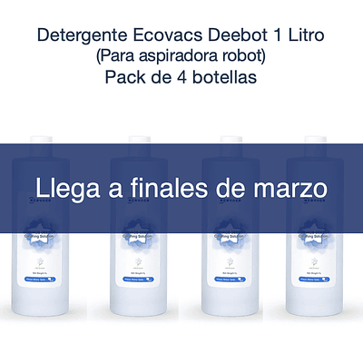 Pack 4 Detergentes Ecovacs Deebot 1 Litro