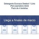Pack 4 Detergentes Ecovacs Deebot 1 Litro