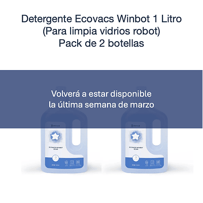 Pack 2 Detergentes Ecovacs Winbot 1 Litro