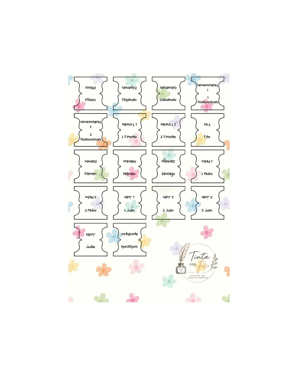 Tab para biblias - Amarillo con flores 4