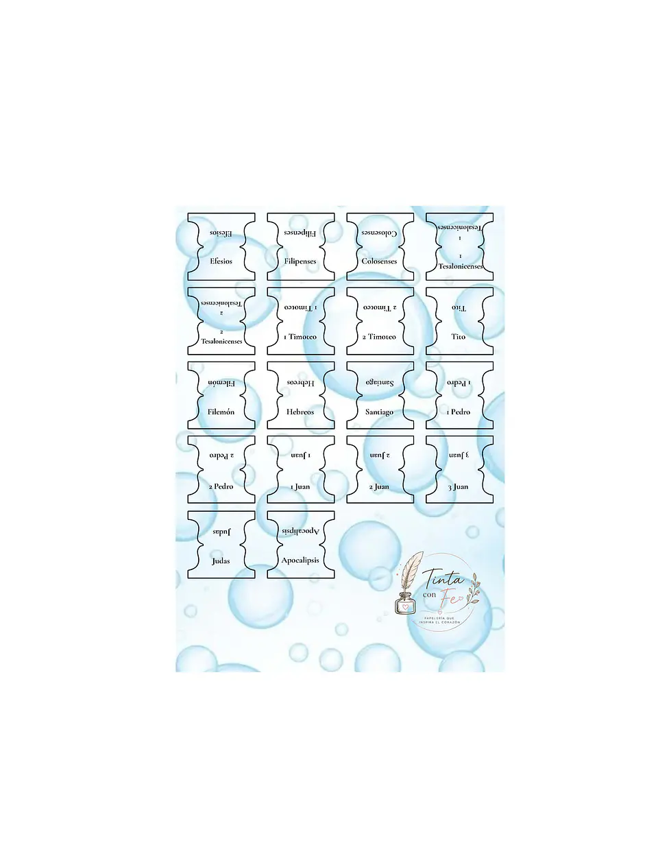 Tab para biblias - Burbujas azules 4