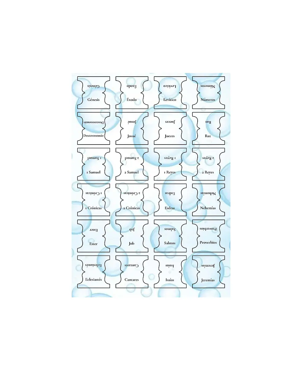 Tab para biblias - Burbujas azules 3