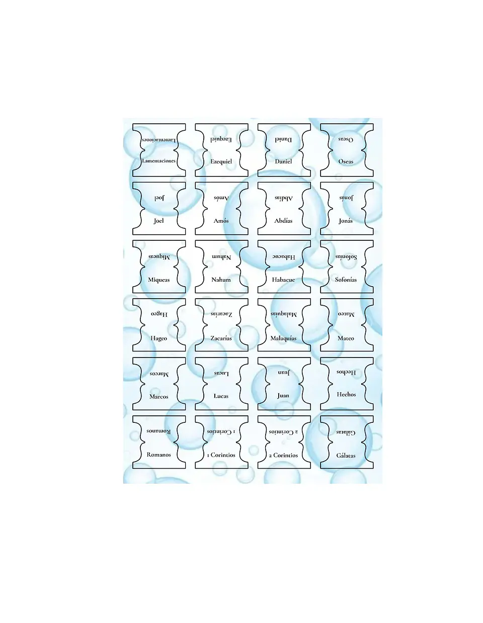 Tab para biblias - Burbujas azules 2