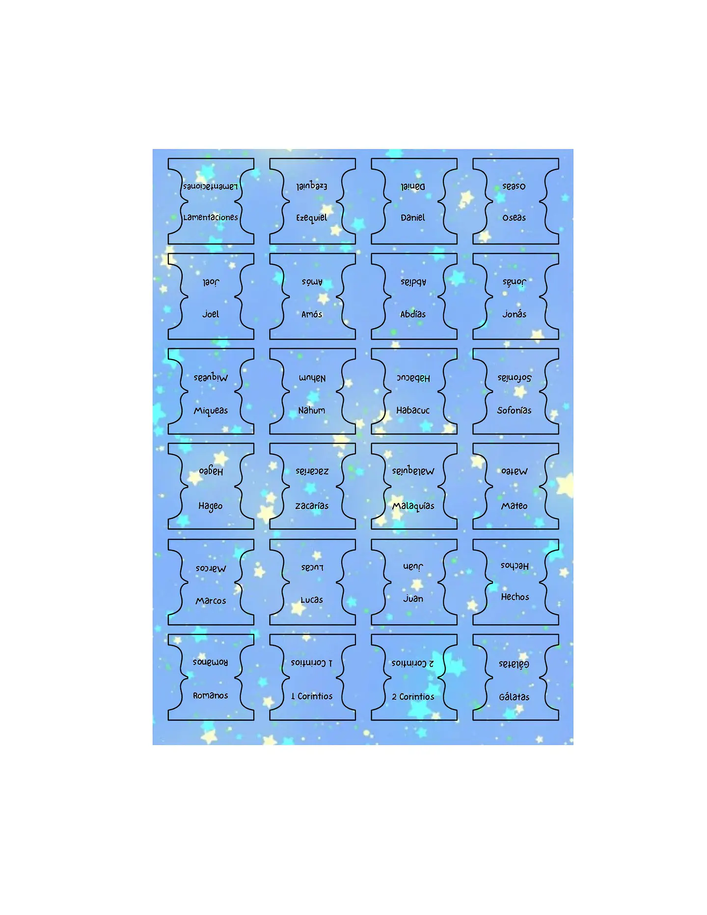 Tab para biblias - Azul estrellado 2