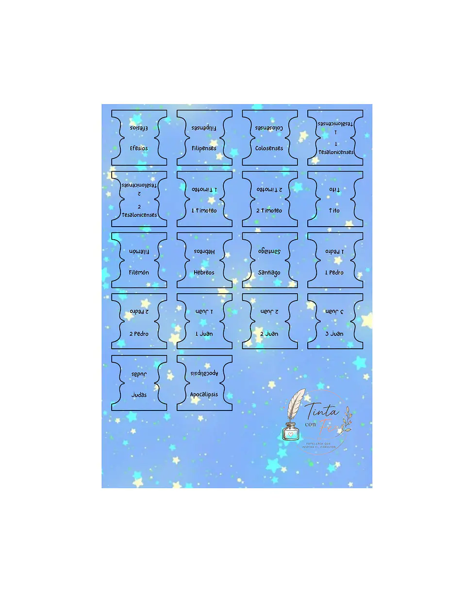 Tab para biblias - Azul estrellado 4