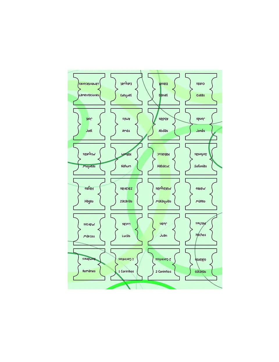 Tab para biblias - Verdes 2