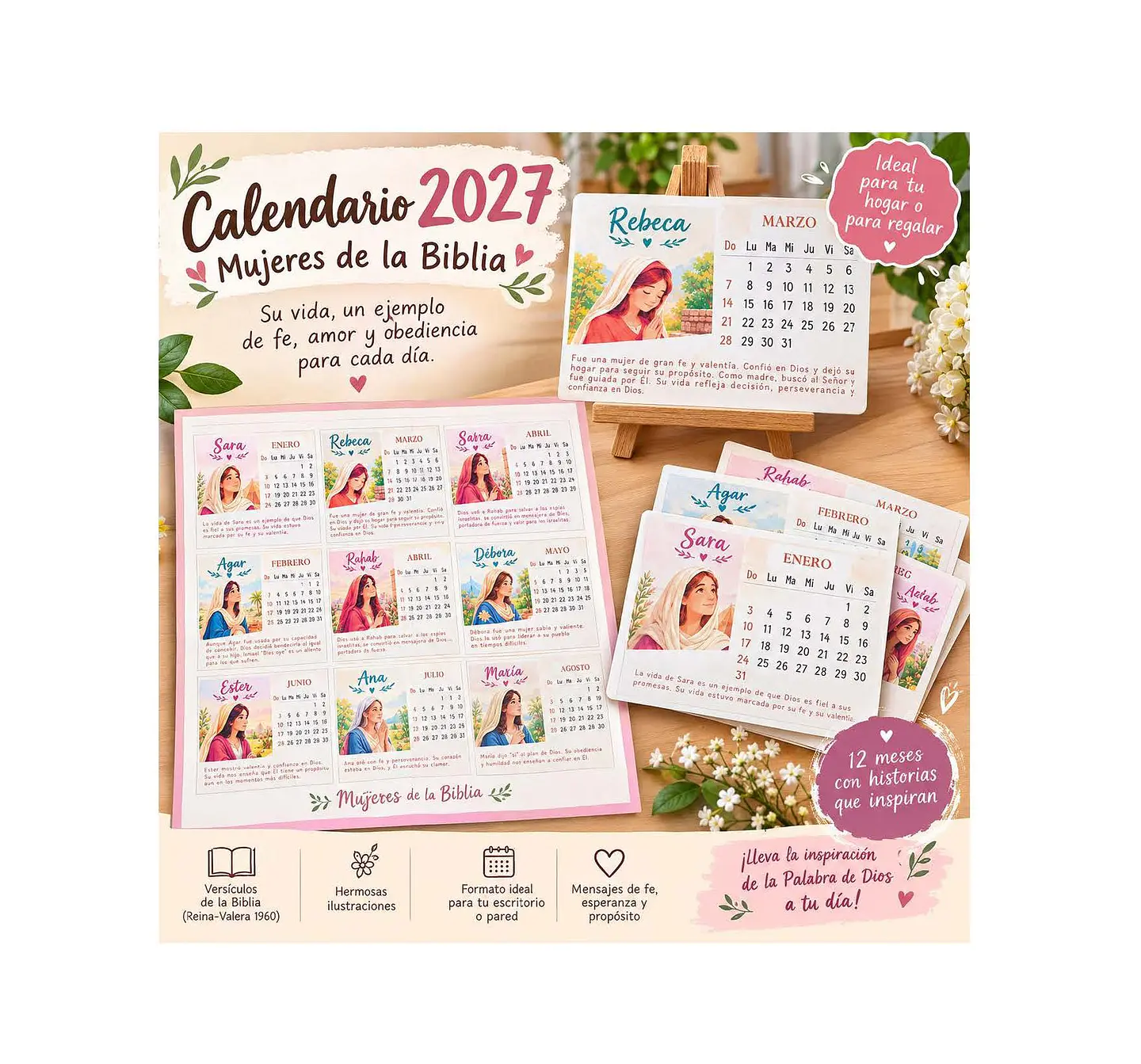 Calendario Mujeres de la Biblia 2027 2